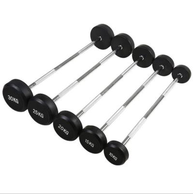 China Weightlifting Equipment Gym Fitness Set Tools Rubber Round Head Durable Hot Selling Fixed Weight Fixed Weight for sale