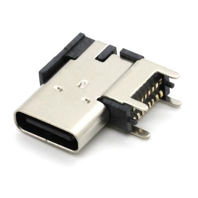 China Type-C Right Left Type USB 3.1 Female Connector 16Pin U06-CF1X5R-030 Side USB 3.1 C Socket Connector for sale