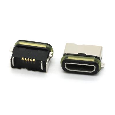 China High Quality IP67 Rated USB 2.0 Micro B Receptacle Receptacle PCB Female Connector With 3A Rating U01-BFXX5R-W004 for sale