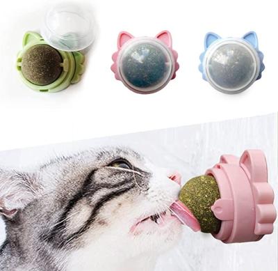 China Viable Smart Cat Toys Smart Cat Toys Interactive Catnip Catnip Sucker Ball Contail Sugar Catnip Balls Wall Ball Toys For Cats Mint for sale