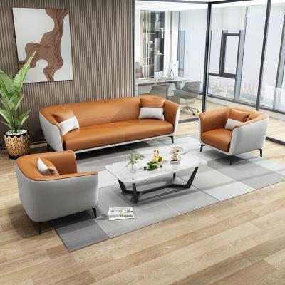 China Adjustable (height) selling household modern simple small light sofa leatherette living room sofa luxury combination for sale