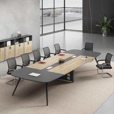 China Environmental protection convertible high quality thick steel conference table long in the office for sale