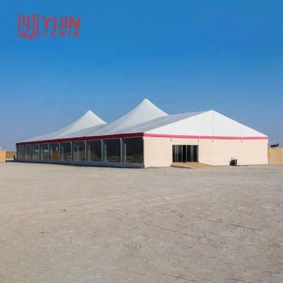 China Multi Crest Wedding 65 x 30 Blended Wedding Party Ceiling Tent Fireproof Building Manufacturers for sale