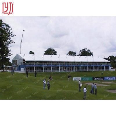 China Wedding cube structure double deck tent for golf event, double deck marquee tent for sport for sale