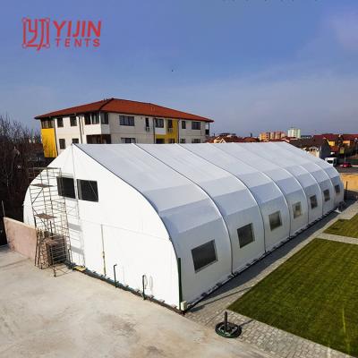 China Wedding Clear Span Curve Marquee Tent 20x50m 20x60m For Tennis Court for sale