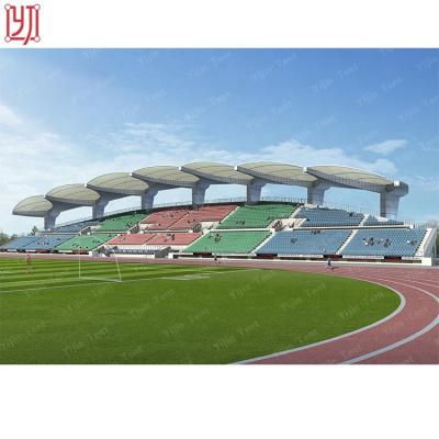 China Beautiful Woven Fabric P 2/2 Forts Extend Stadium Podium Membrane Structure , Steel Structure Stadium Shade Roof Tent for sale