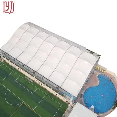 China Woven Fabric P 2/2 Swimming Pool Roof Membrane Steel Structure for sale