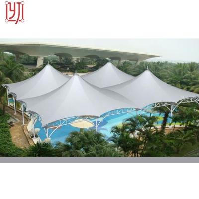 China Swimming Pool Modern Tension Roof Cover Canvas Tent Membrane Structure Sunshade Top Shelter for sale