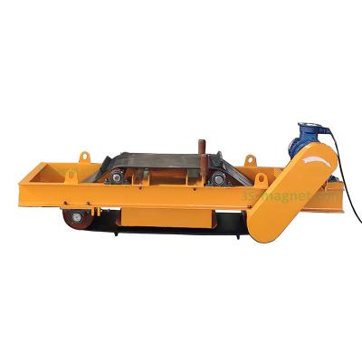 China Iron Removing Industrial Magnets Over Conveyor Overband Magnetic Separator For Particle for sale