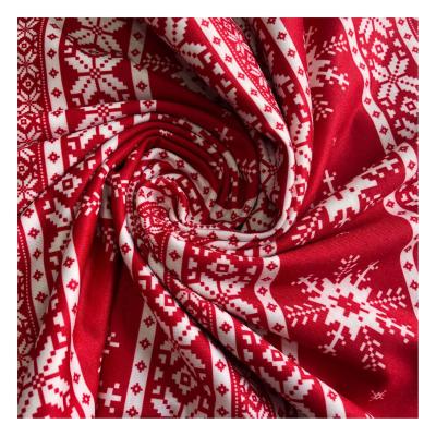 China Wholesale Custom Double Brushed Stretch Polyester Fabric No MOQ DBP Fabric By The Yard For Christmas for sale