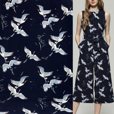 China Anti-Static Tops Flower Print Chiffon Polyester Print Chiffon Fabric For Printed Garment for sale