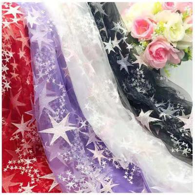 China Breathable Embroidery Cloth Net Gauze Computer Embroidery Cloth Women's Dress Fashion Fabric for sale