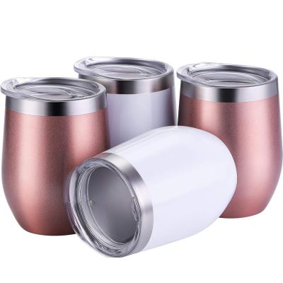 China Free Sample Viable Wholesale Insulated 12Oz Vacuum 12Oz Stemless Wine Stainless Steel Tumbler Wholesale for sale