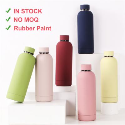 China Viable Custom Double Wall Vacuum Insulated Logo Bottles Small Small Mouth 500ml Stainless Steel Water Bottle for sale