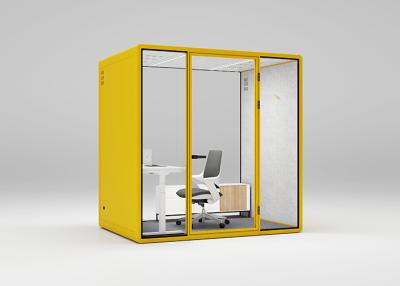 China Large Size Quiet Work Pods Soundproof Modular Acoustic Booth For 4 Person for sale