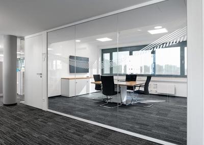 중국 Frameless Glass Partition Wall  System Soundproof Double Glass Partition with aluminum frame 판매용