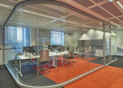 China Double Layers Soundproof Frameless Glass Partition Wall High Sound Isolation for sale