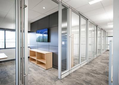 China Office Fixed Aluminum Partition Wall Aluminum Frame Full Height Partition Wall for sale