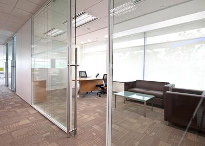 China modular Sliding Door Partition Wall Framed Frameless Double Glazed Glass Wall for sale