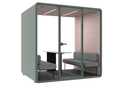 China Pre-fabricated Office Pods Quality Guarantee Multi-person Meeting Pods Portable Aluminum Frame for sale