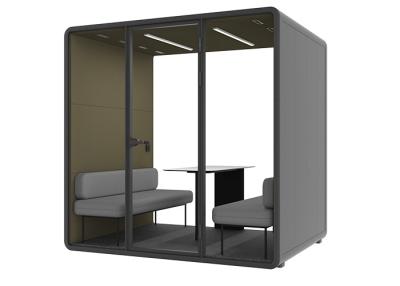 중국 excellent production technology cutsomized size office meeting pods with air conditioner indoor acoustic movable box 판매용