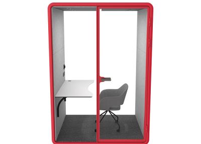 China Small Libraries Room Soundproof Pods For Personal Study Aluminum Frame Phone Booths Laminated Glass Polyester Panel for sale