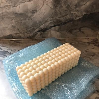 China Bulk Order Ins Luxury Style Candles Large Bubble Cube Soy Wax Aromatherapy Candles Luxury Crystal Cereal for sale