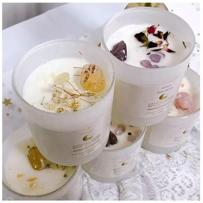 China Luxury Home Decor Crystal Journey Candles and Home Fragrance Gem Aromatherapy Novelty Soy Wax Crystal Scented Candles in Glass Jar for sale