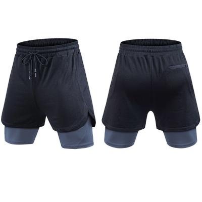 China OEM Sustainable Mens Gym Shorts With Pockets Wholesale Mens Workout Double Shorts Top Sale Mens Sports Shorts for sale