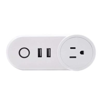 China Residential / General Purpose US Standard Socket Smart Work With Alexa And Google Home WiFi Mini Socket Remote Control Outlet for sale