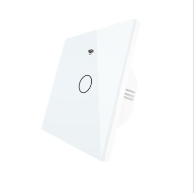 China EU version panel support voice control brand radio 10A Wifi Smart radio 10A Wifi glass lamp switch power home residential / multi-purpose wall light touch for sale