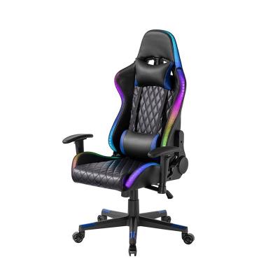 China Wholesale Luxury Retractable Footrest OEM RGB Gaming Electric Chair ARES WING Custom Logo Gaming Chair RGB LED Amazon Hotsell for sale