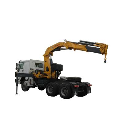 China TRUCK CRANE 420hp tractor head with a 10 ton hydraulic telescoping crane truck-mounted boom articulated arm for sale for sale