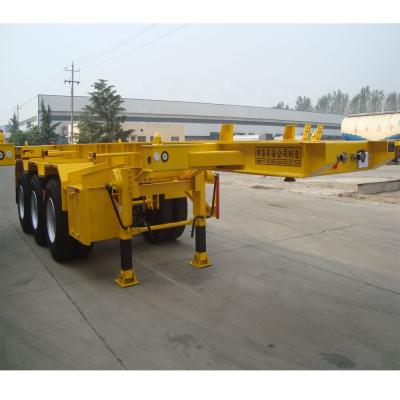 China Light truck trailer weight restriction tire three axles skeleton transport 20 feet/40 feet super container semi trailer for sale