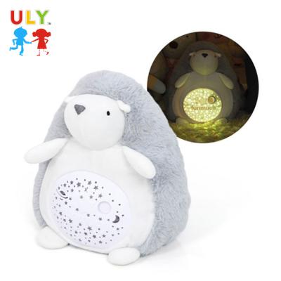 China New 60 Melodies Baby Soother Hedgehog Plush Music Toy with 60 Sounds Starlight Nightlight Soothing Toy for sale