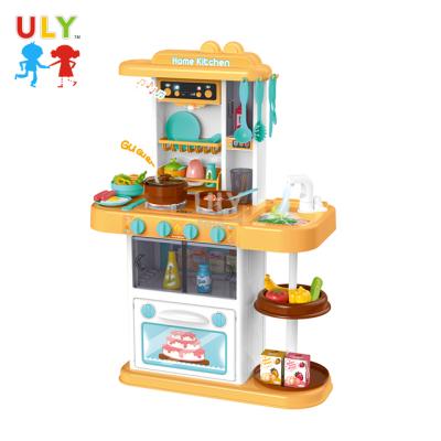 China Green Environmental Protection Children's Kitchen Set Toy Pretend Play Cooking Game Spray Children's Kitchen Toy for sale