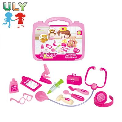 China Children Hospital Pretend Role Play Set Pink Children's Hospital To Pretend Role Play Set Plastic Doctor Set Toy for sale