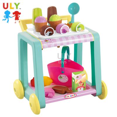 China Food pretend boy and girl game online ice cream toy cart kids toys ice cream toy for snack time for sale