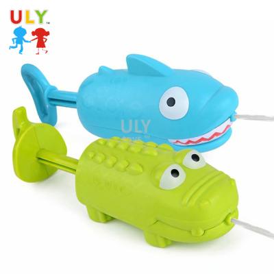 China Made with eco-friendly ABS materials. Determined safety and longevity hot sale water jet gun toys best summer beach game alligator shark water gun for kids for sale