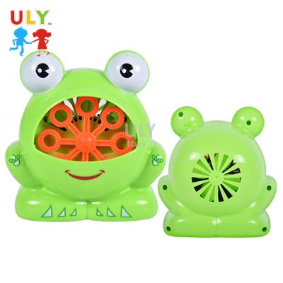 China Tasteless Electric Frog Soap Bubble Blower for Kids Automatic Bubble Machine Toy Fun Summer Outdoor or Party Activity for sale