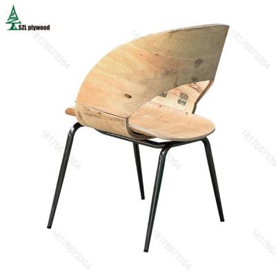 China Modern chair eucalyptus plywood steel frame, steel leg chair plywood frame, simple design dinner chair plywood frame for sale