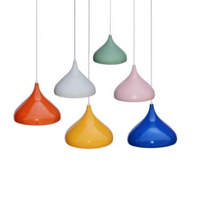 China Household Macarons Easy Adjustment Plastic Pendant Lamp Shade Without Electric Parts for sale