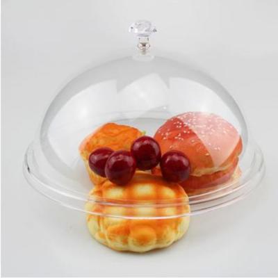 China Retail Stores Custom Acrylic Plexiglass Dust Cover Semicircle Transparent Cover For Food for sale