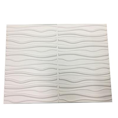 China Modern Recycled 3d Wall Panel Hotel Plastic Decorative Wallpapers Wall Cladding Panels for sale