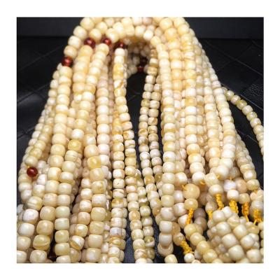 China Factory Outlet Polishing Natural Baltic Amber Tiger Skin Diameter Is 8-10mm High Quality Muslim Beads for sale