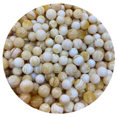 China High Quality Polishing Russian Amber Beads The Factory Outlet Natural White Amber Bead Factory Outlet Diameter Is 14-20mm for sale