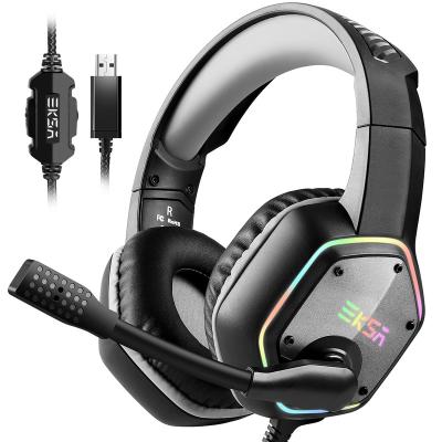 China Amazon's Bestselling Earphone EKSA E1000 Wired Gaming Headset With Adjustable Microphone Over Ear Cushion for sale