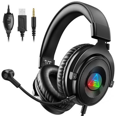 China Wholesale Earphone OEM Earbuds RGB Gamer Earphone In Game Line Control Powerful Sound Headphones for sale