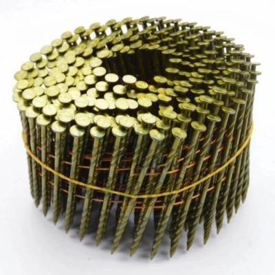 China GB 27704 Flat Coil Covering Yellow Ordinary Nail Factory Direct Supply Zinc Plating Nails Roll Carbon Steel for sale