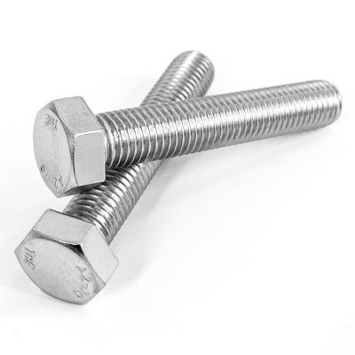 China Hexagon ANSIB18.2.1 Stainless Steel Bolt 304 / 316 Full Thread Stainless Steel Machine Head Screws for sale